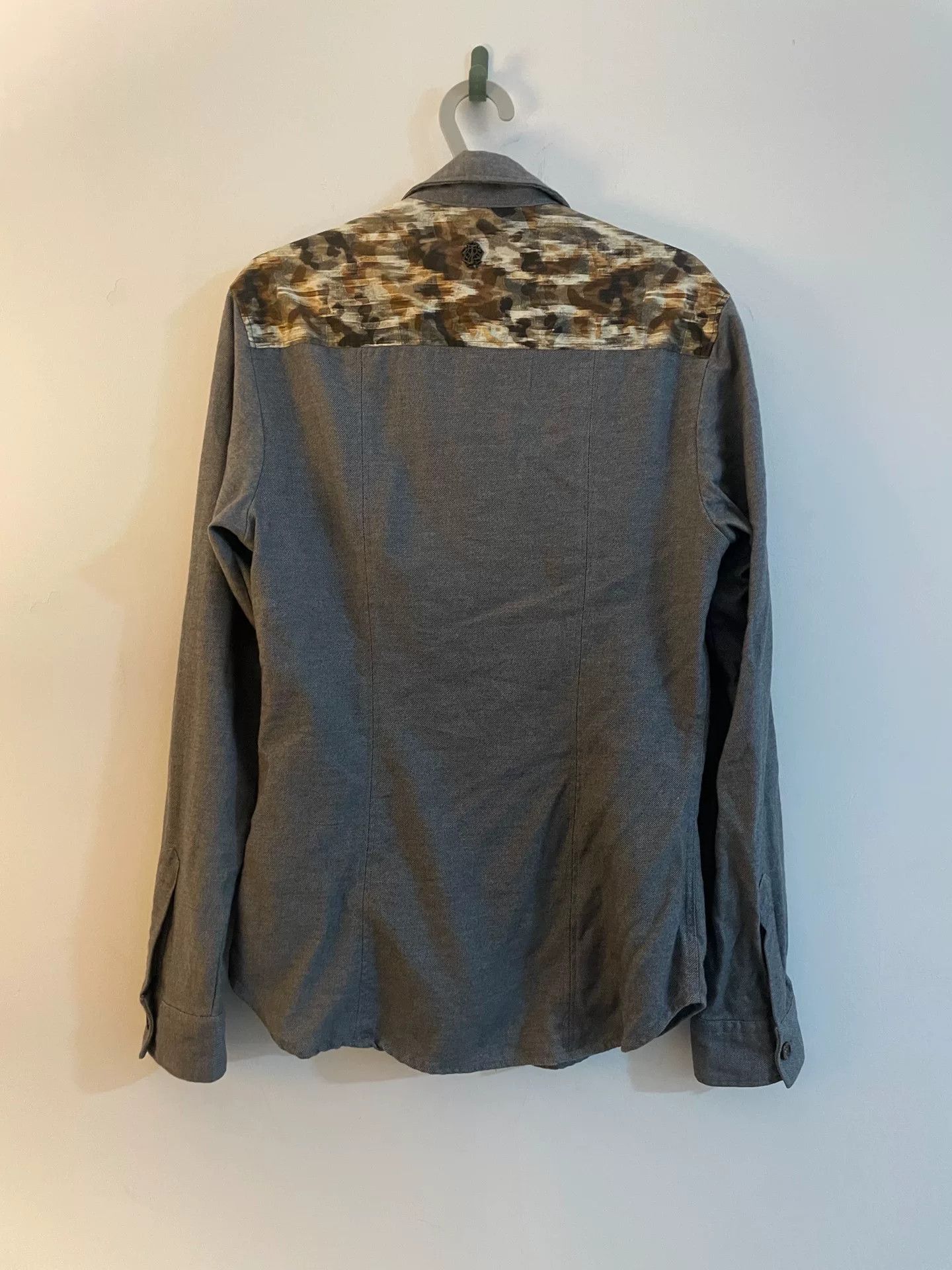 Just Cavalli Just Cavalli Cotton Patchwork Shirt Size US M / EU 48-50 / 2 - 2 Thumbnail