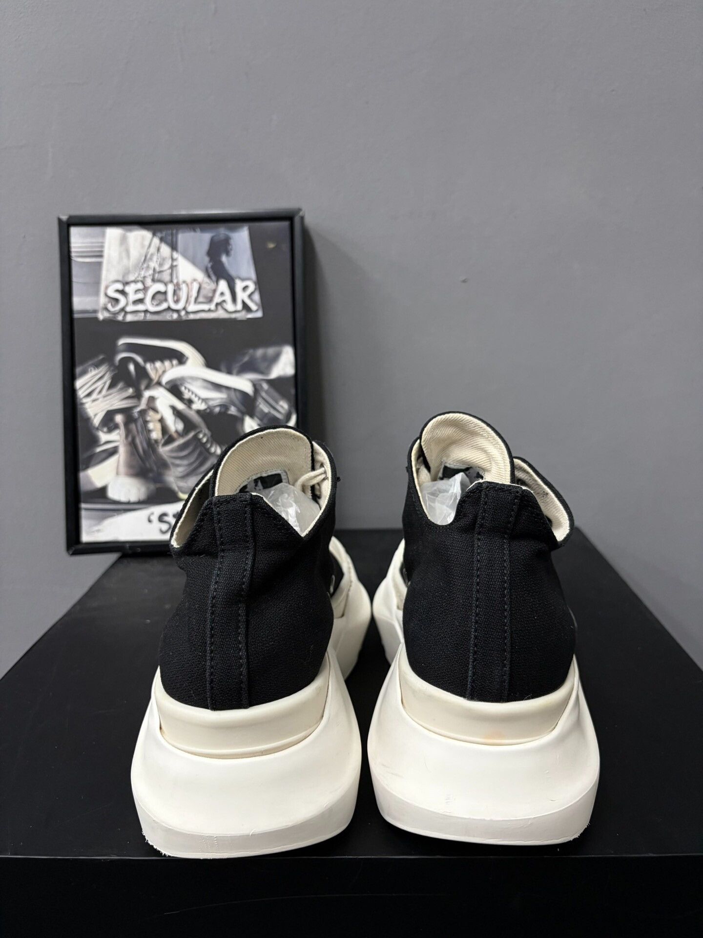 Rick Owens Rick Owens Classic Black White Low Top Size US 5 / IT 35 - 7 Thumbnail