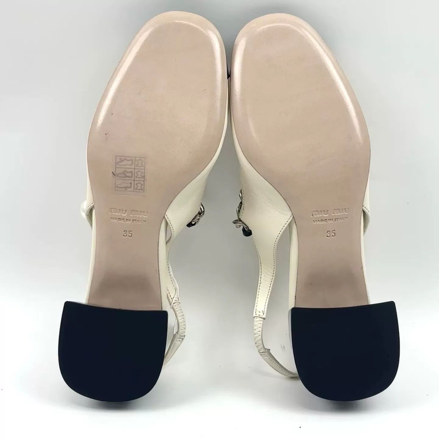 Miu Miu Miu Miu Beige Leather Mary Jane Shoes 35 Size US 4 / IT 34 - 6 Thumbnail