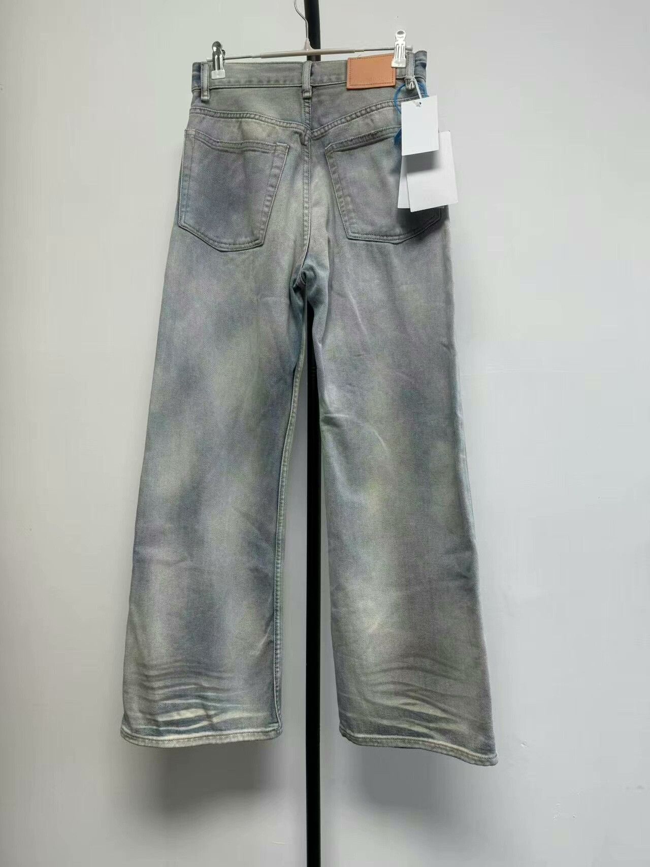 Acne Studios Acne Distressed Mid-Rise Wide-Leg Jeans Size 30" / US 8 / IT 44 - 2 Thumbnail