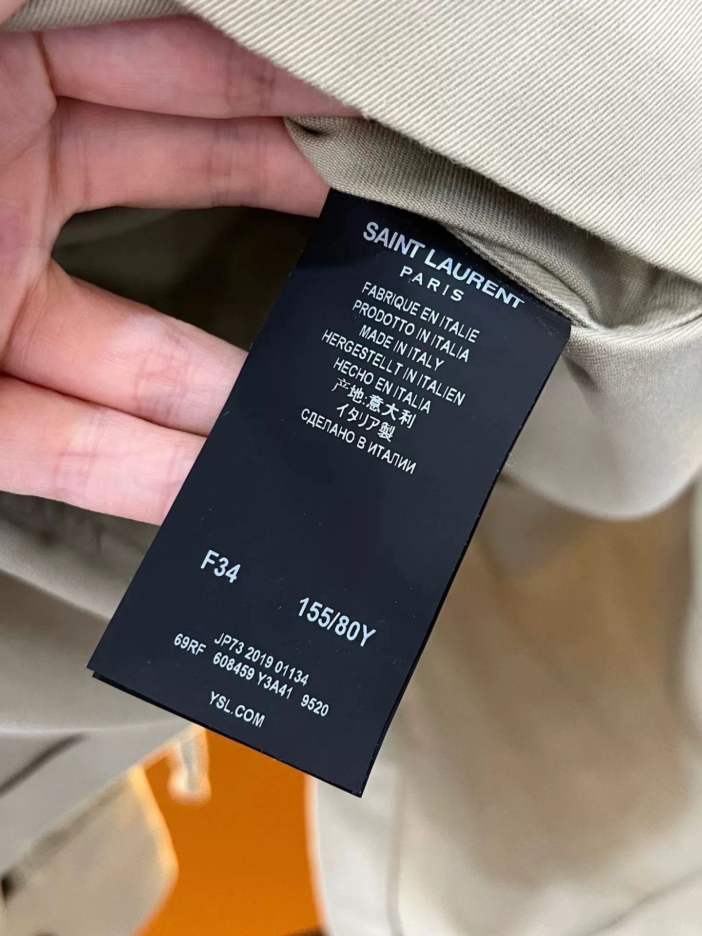 Saint Laurent Paris SLP Khaki Tie-Waist Dress Size XXS / US 00 / IT 34 - 3 Thumbnail