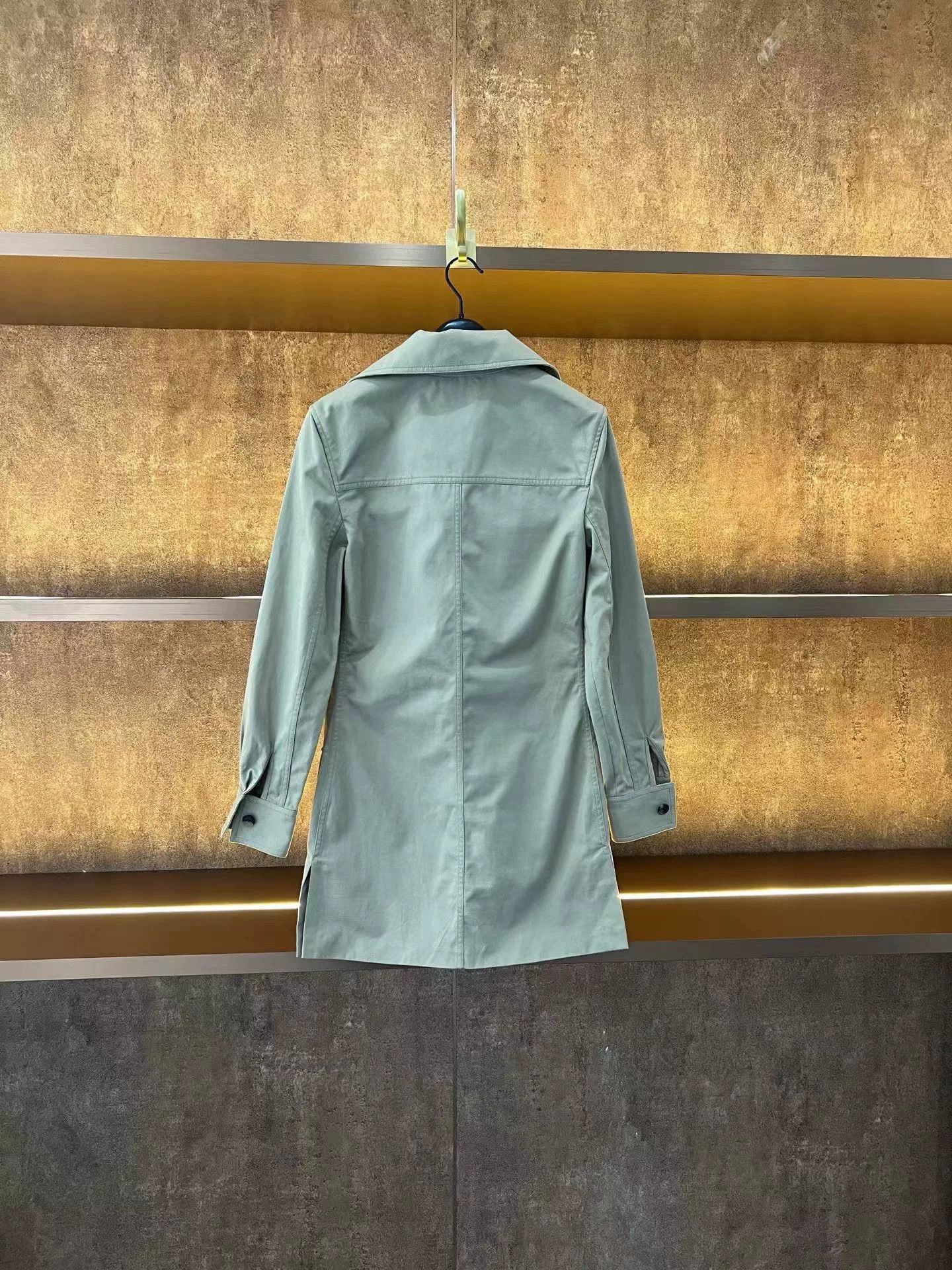Saint Laurent Paris SLP Khaki Tie-Waist Dress Size XXS / US 00 / IT 34 - 2 Thumbnail