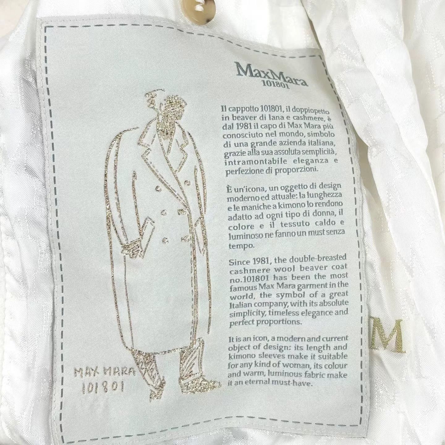 Max Mara Maxmara 101801 White Cashmere Coat Size S / US 4 / IT 40 - 4 Thumbnail