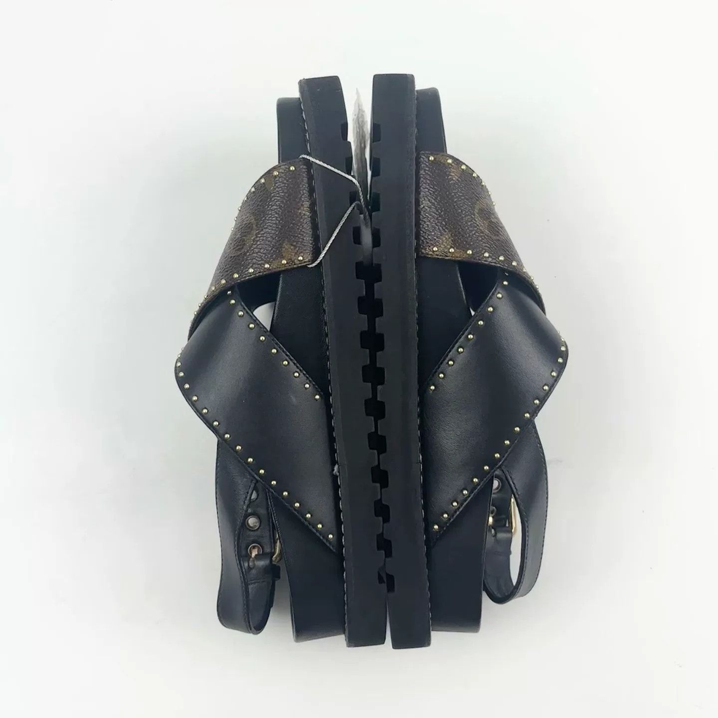 Louis Vuitton Louis Vuitton Black Monogram Sandals Size US 5 / IT 35 - 3 Thumbnail