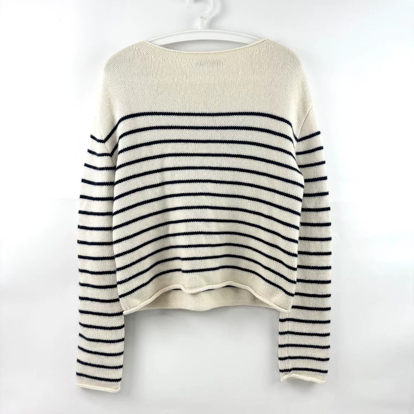 Dior Dior White Embroidered Logo Cashmere Stripes Size S / US 4 / IT 40 - 2 Thumbnail