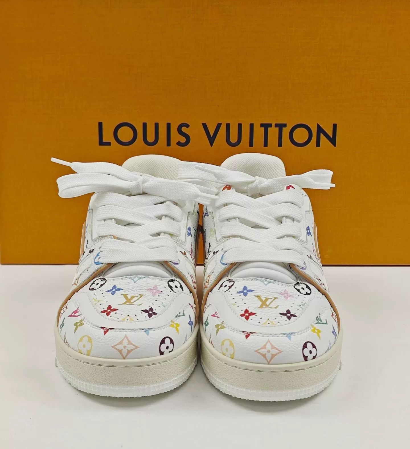 Louis Vuitton Louis Vuitton White Multicolor Trainer Sneakers Size US 5.5 / IT 35.5 - 2 Thumbnail