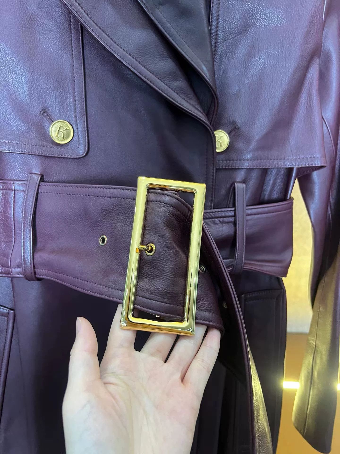 KHAITE Khaite Leather Trench Coat Size M / US 6-8 / IT 42-44 - 4 Thumbnail