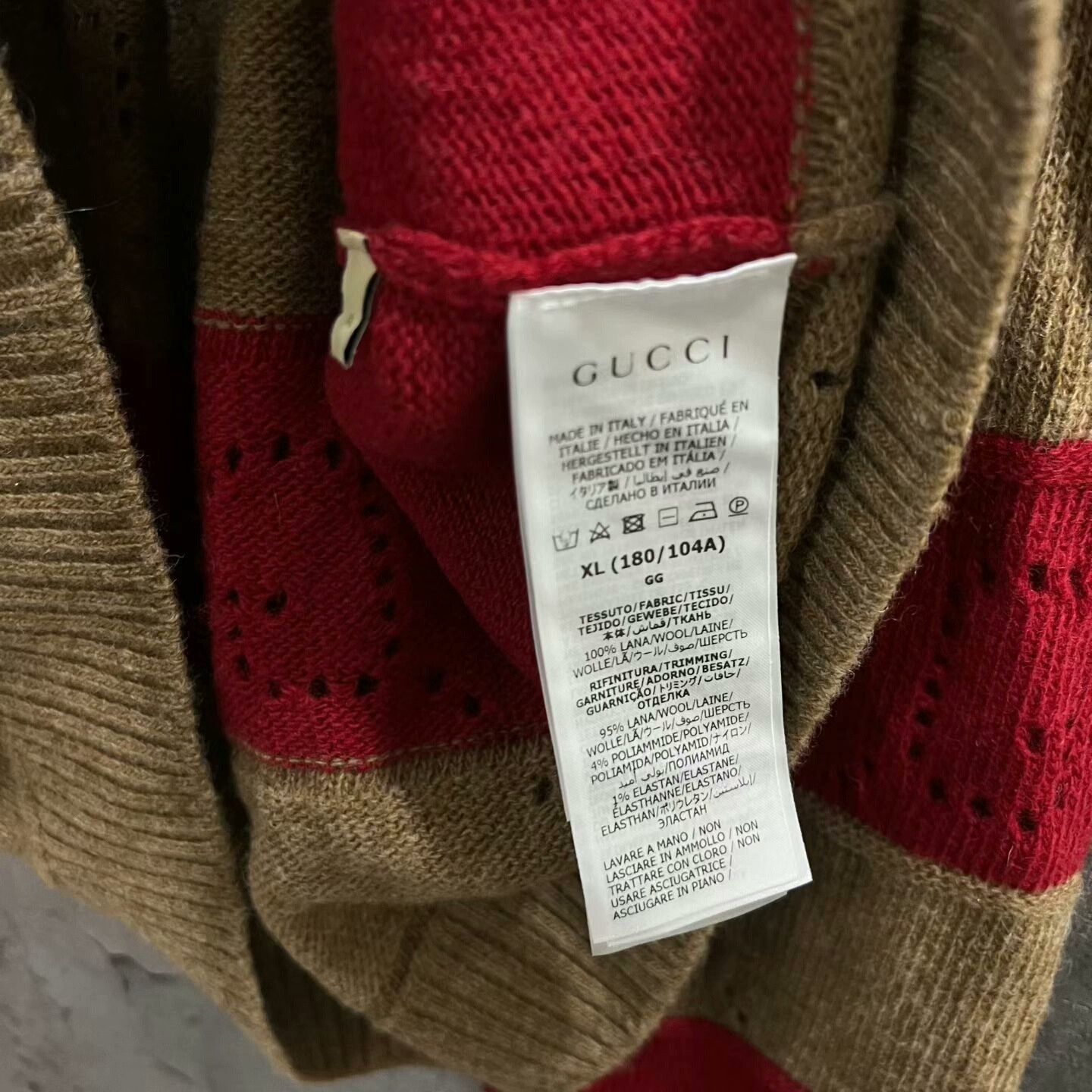 Gucci Gucci Double G Hollow Stripe Cardigan Size XL / US 12-14 / IT 48-50 - 3 Thumbnail