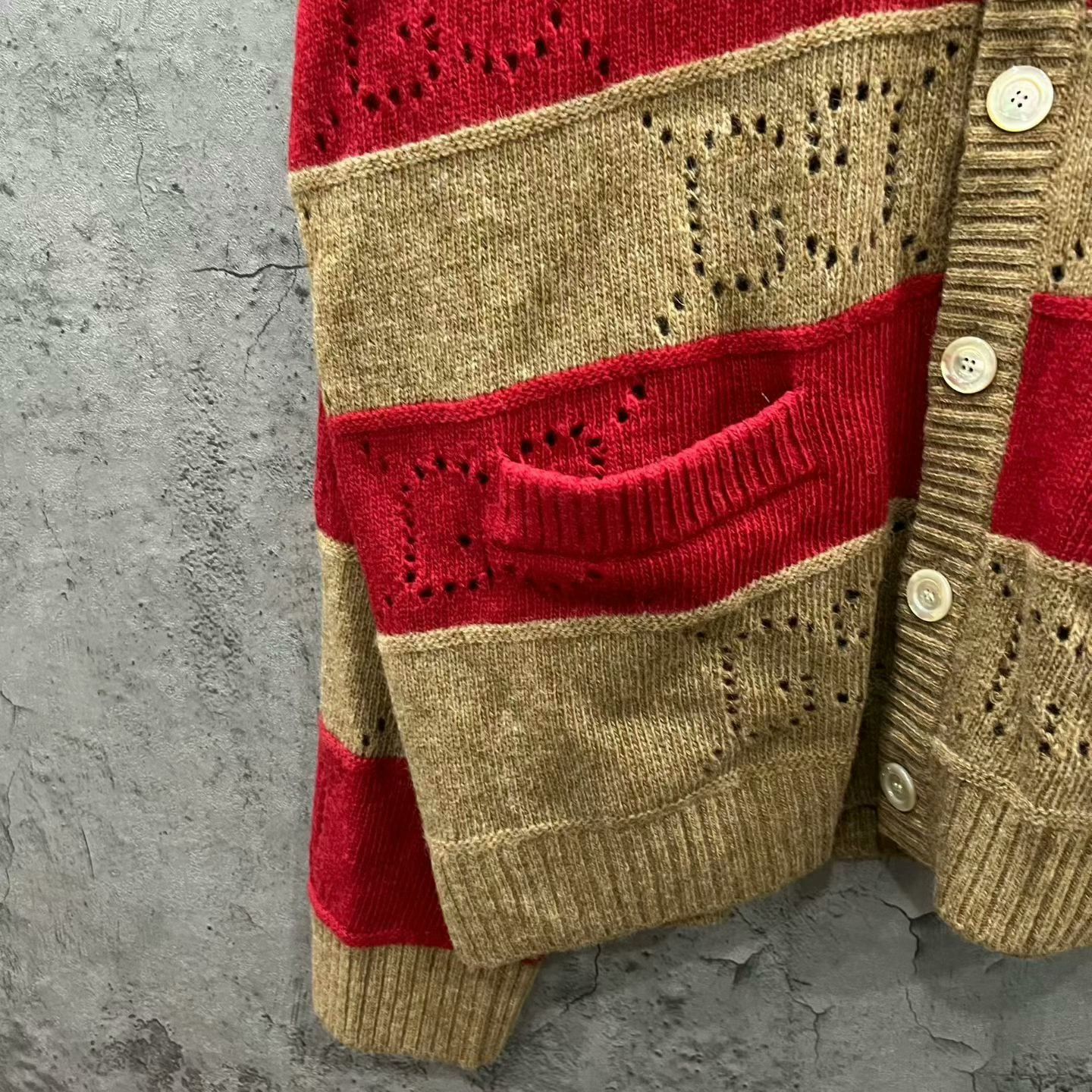 Gucci Gucci Double G Hollow Stripe Cardigan Size XL / US 12-14 / IT 48-50 - 5 Thumbnail