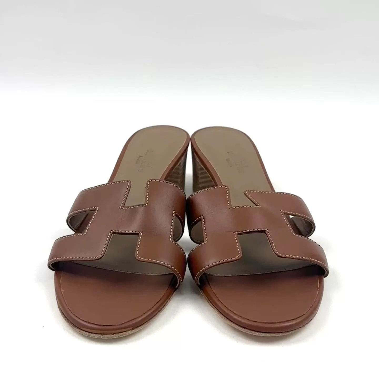 Hermes HERMES H Brown Low-Heel Shoes 37 Size US 6 / IT 36 - 2 Thumbnail