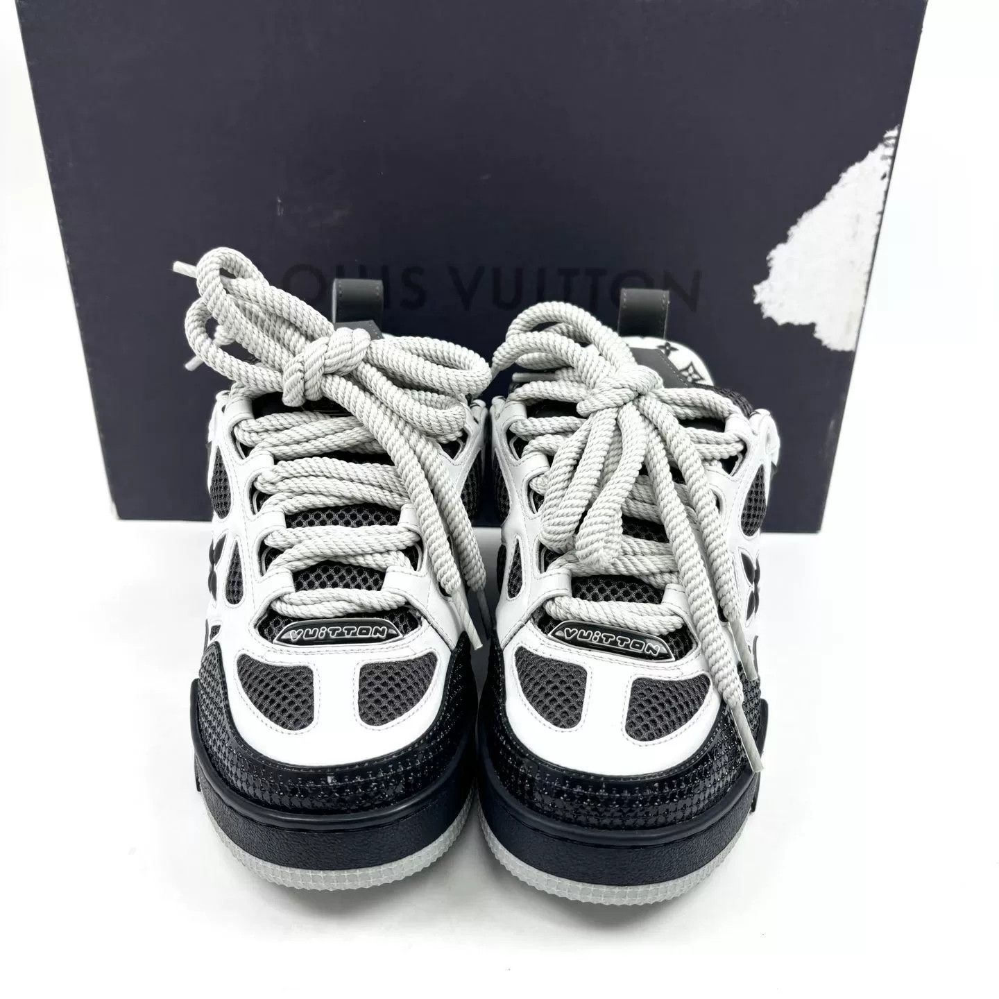 Louis Vuitton LV Black Gray Trenier Sneakers Size US 5.5 / IT 35.5 - 2 Thumbnail