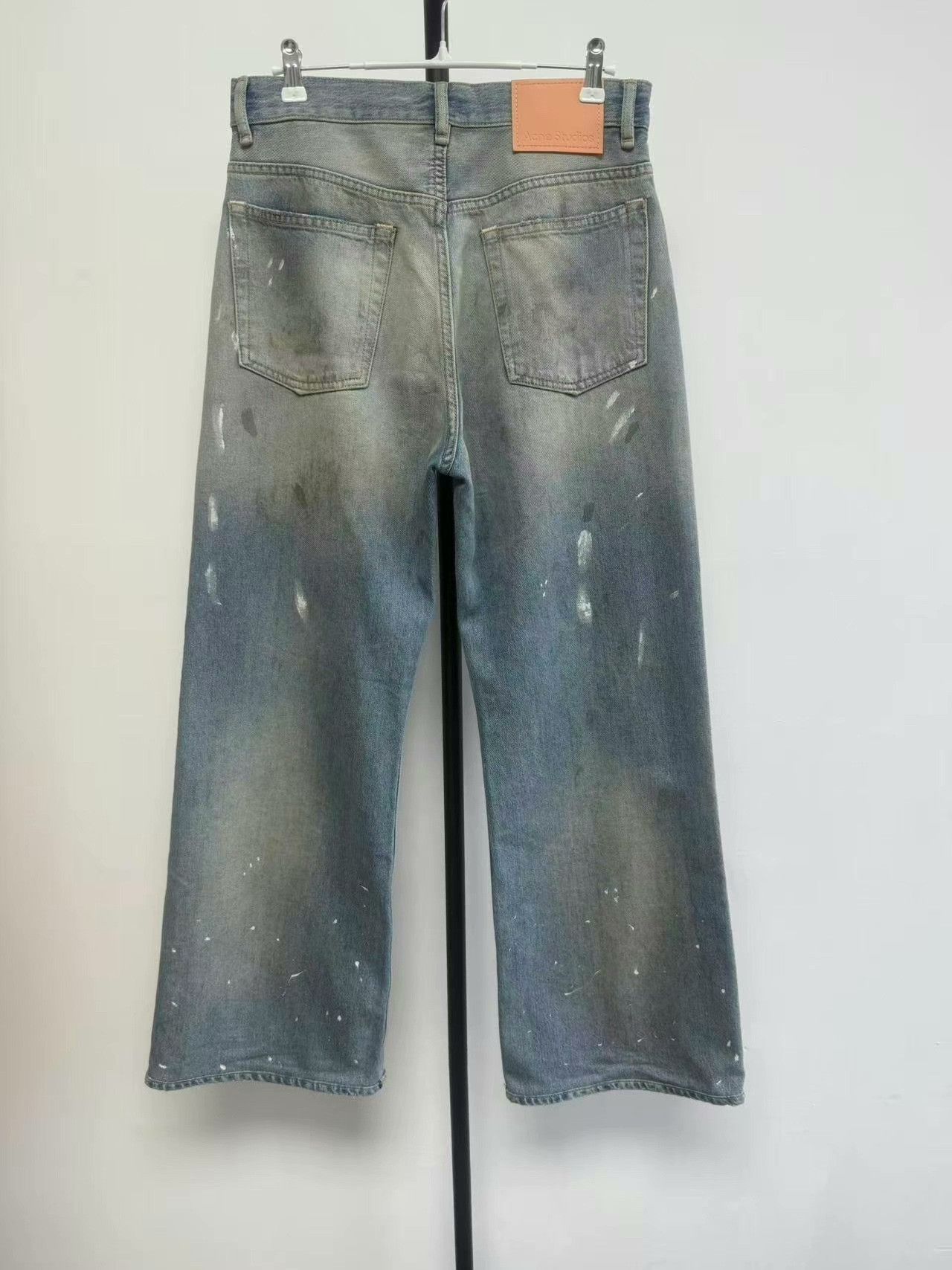 Acne Studios Acne Painted Wide-Leg Mid-Rise Jeans Size 30" / US 8 / IT 44 - 2 Thumbnail