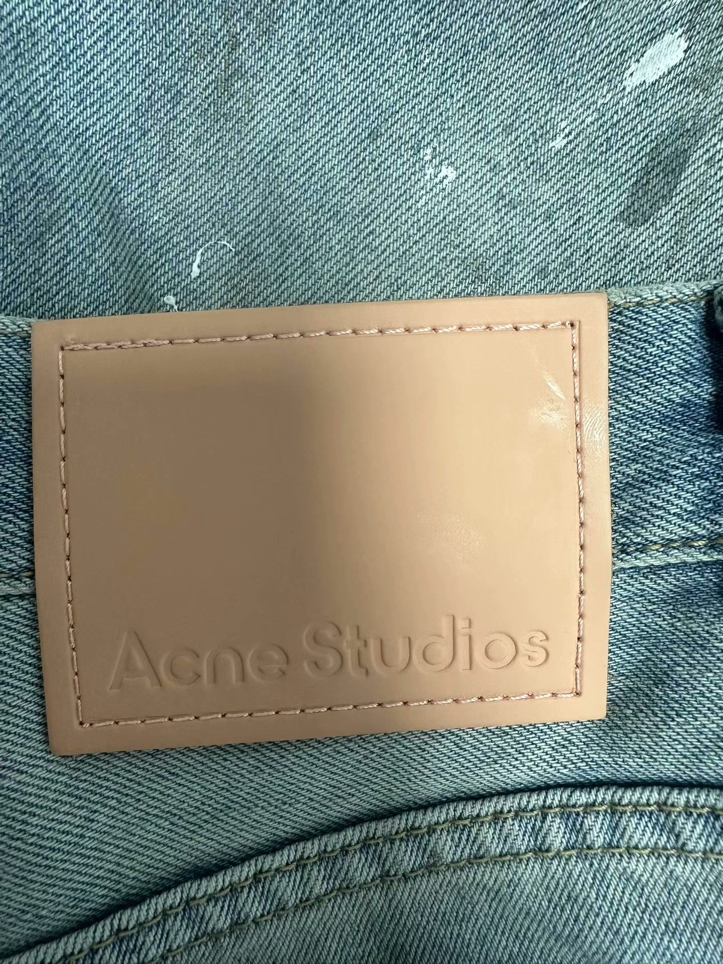 Acne Studios Acne Painted Wide-Leg Mid-Rise Jeans Size 30" / US 8 / IT 44 - 3 Thumbnail