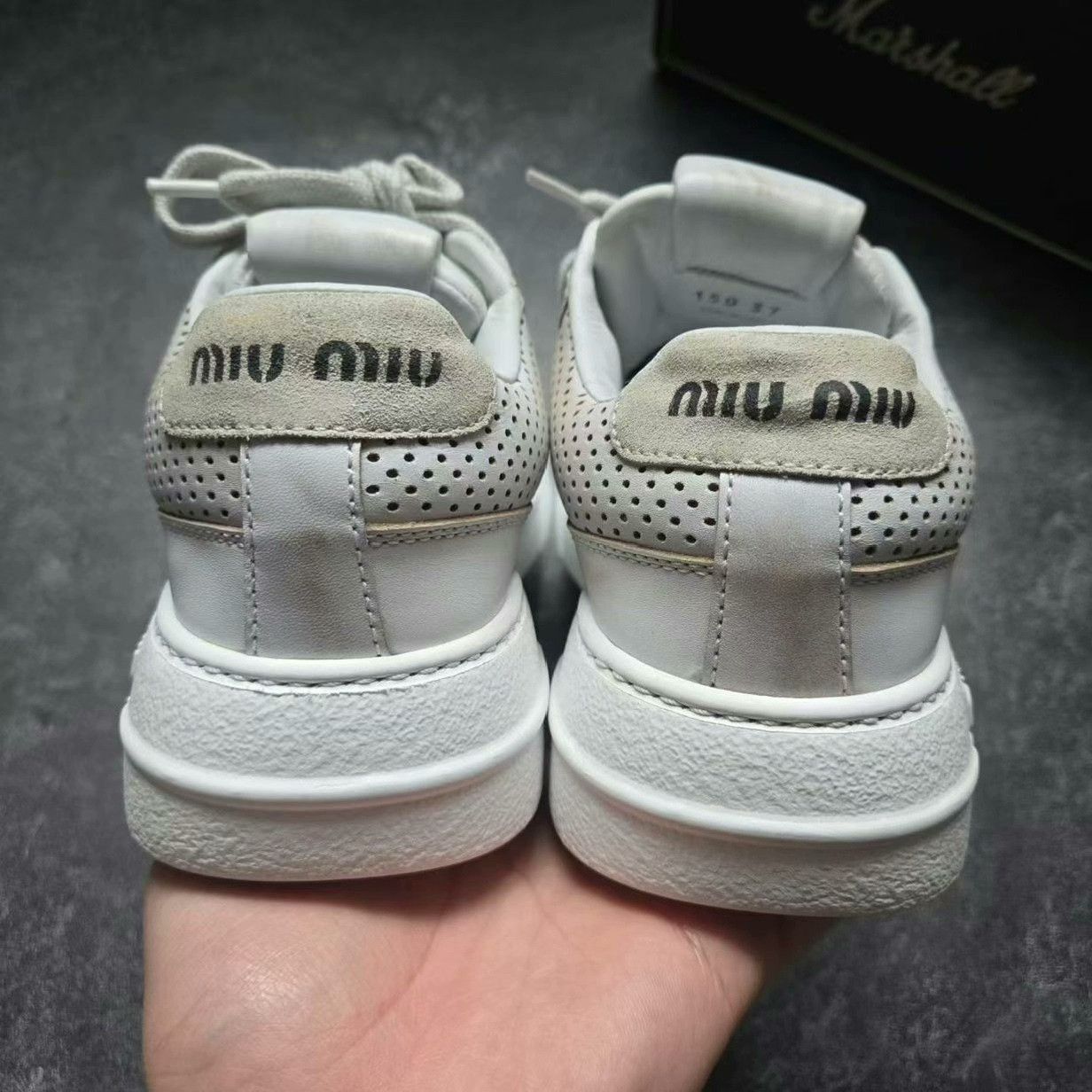 Miu Miu MIU MIU Distressed Platform Sneakers Size US 6 / IT 36 - 3 Thumbnail