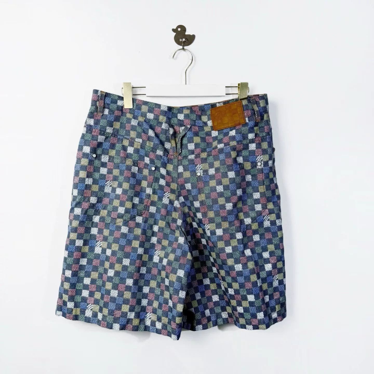 Louis Vuitton Louis Vuitton 2025 Rainbow Check Denim Shorts Size 34" / US 12 / IT 48 - 2 Thumbnail