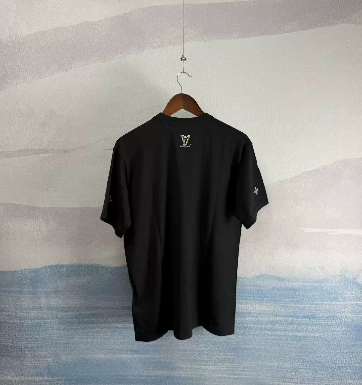 Louis Vuitton Louis Vuitton Black Floral Diamond Knit Tee Size S / US 4 / IT 40 - 3 Thumbnail