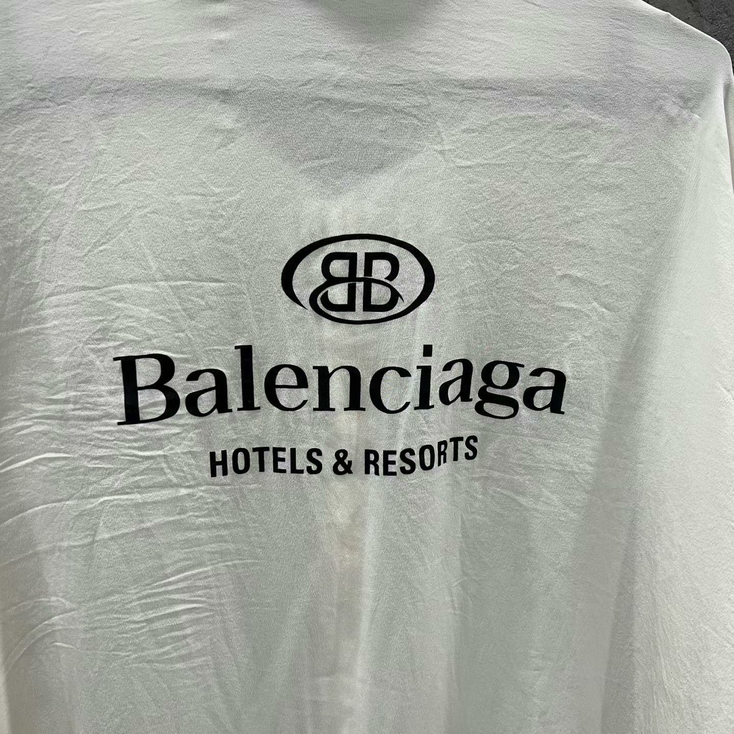 Balenciaga Balenciaga Pleated Silk Double B Logo Shirt Size S / US 4 / IT 40 - 3 Thumbnail