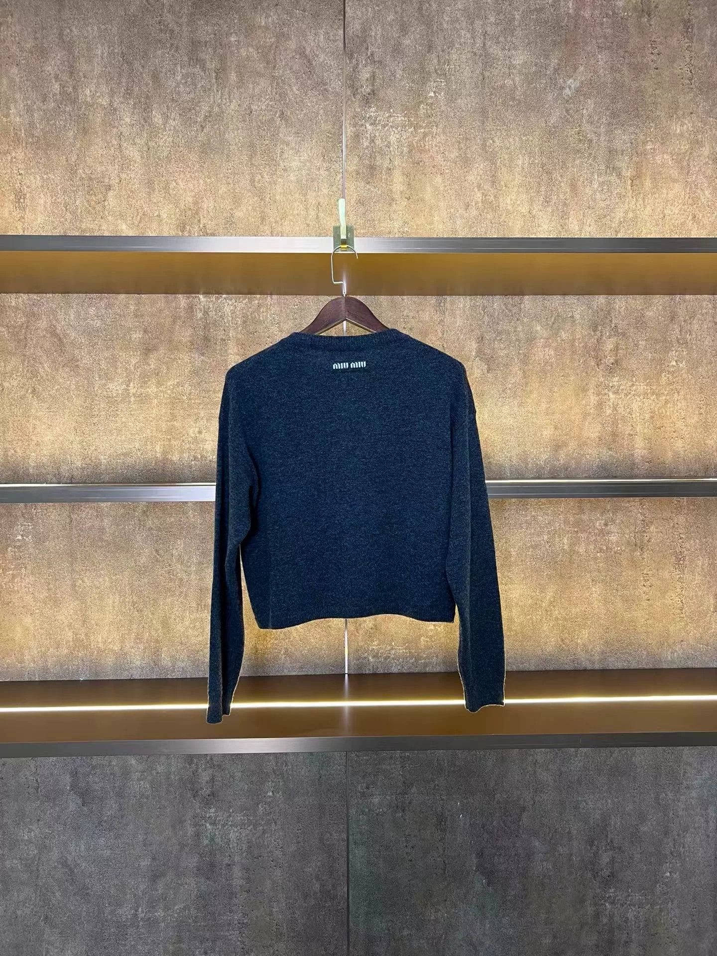 Miu Miu Miumiu Cashmere Slogan Cardigan Size L / US 10 / IT 46 - 2 Thumbnail