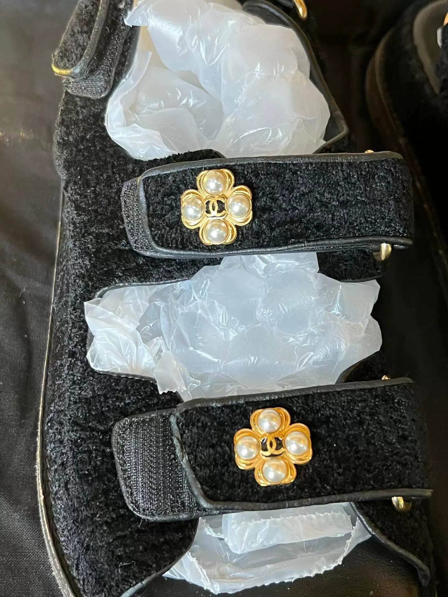 Chanel Chanel Crystal Double C Sandals Size US 5 / IT 35 - 2 Thumbnail