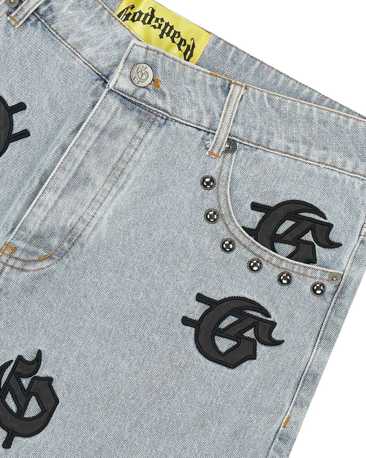 Godspeed Infinity Denim Shorts Blue Boom Size US 36 / EU 52 - 3 Thumbnail