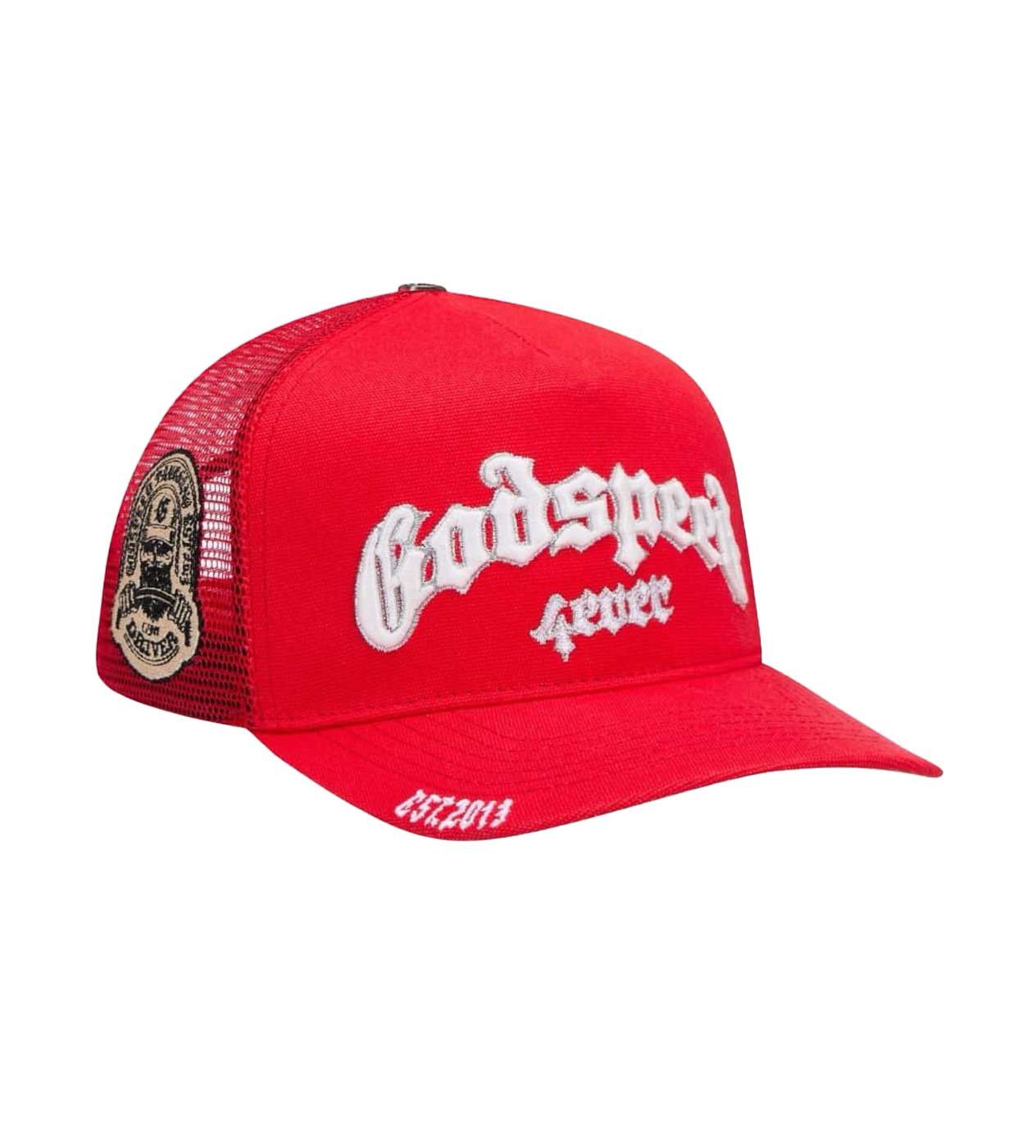 Godspeed Forever Trucker Hat Red Size ONE SIZE - 4 Thumbnail