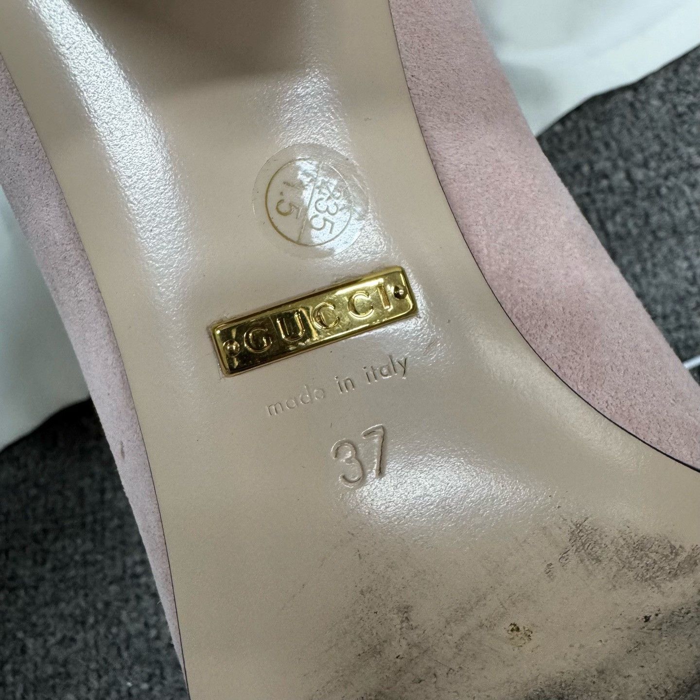 Gucci Gucci Pink Suede Fringe Pearl GG Heels 37 Size US 7 / IT 37 - 9 Thumbnail