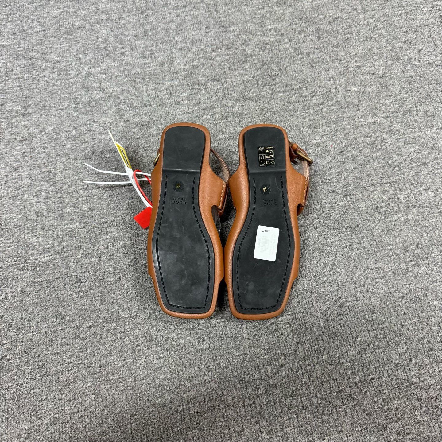 Gucci Gucci Double G Brown Leather Sandals 34 Size US 4 / IT 34 - 6 Thumbnail