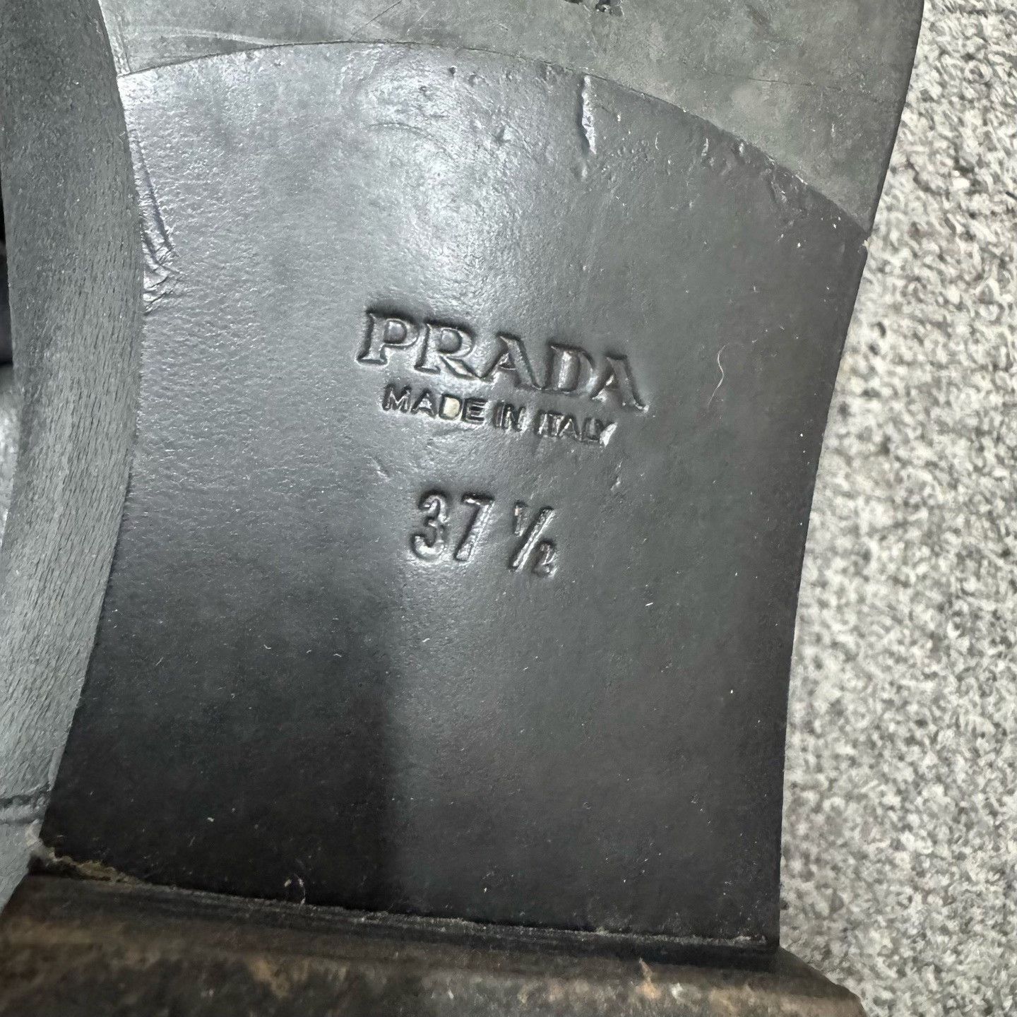 Prada Prada Pointed Black Leather Over-the-Knee Boots 37.5 Size US 7.5 / IT 37.5 - 7 Thumbnail