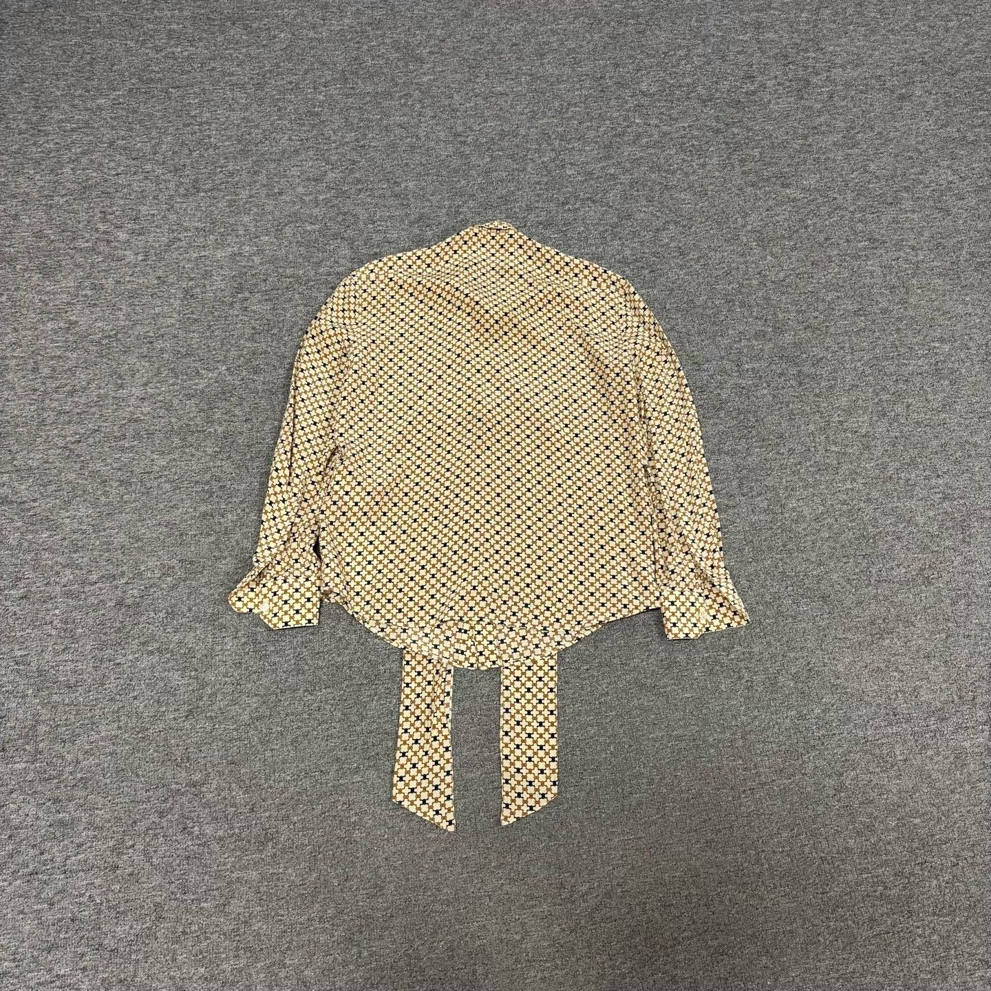 Celine Celine Geometric Tie Neck Silk Blouse FR 38 Size S / US 4 / IT 40 - 3 Thumbnail