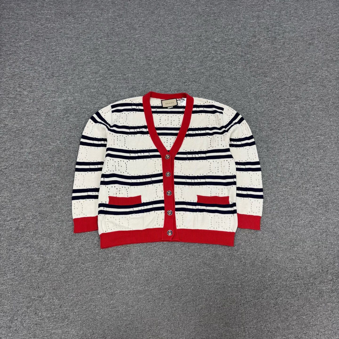 Gucci Gucci GG Striped Knit Cardigan S Size US S / EU 44-46 / 1 - 2 Thumbnail