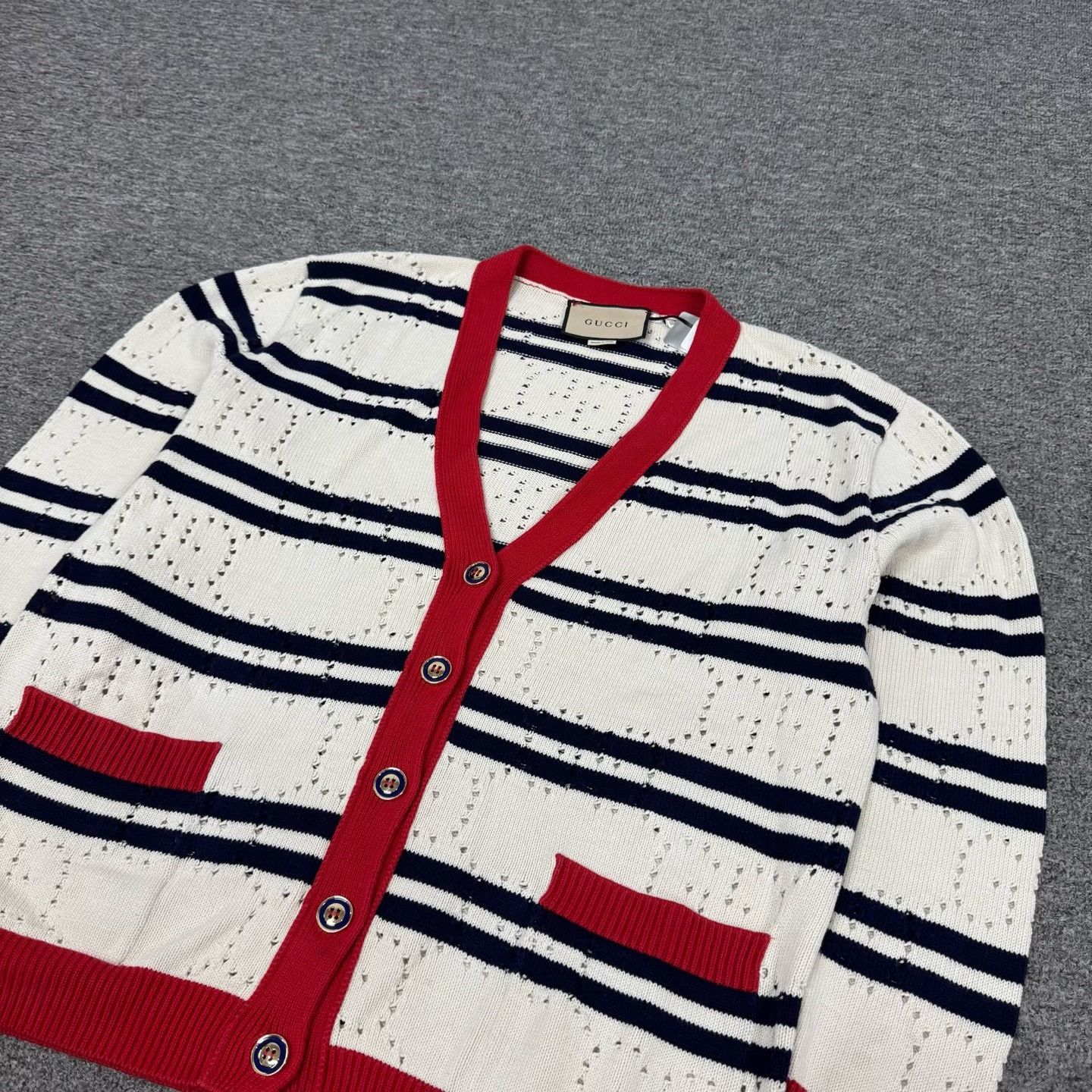 Gucci Gucci GG Striped Knit Cardigan S Size US S / EU 44-46 / 1 - 5 Thumbnail