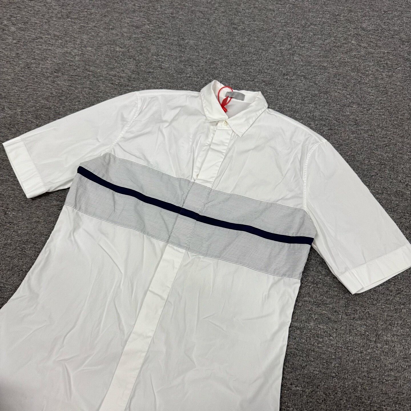 Dior Dior Striped Panel Short Sleeve Shirt 38 Size US S / EU 44-46 / 1 - 4 Thumbnail
