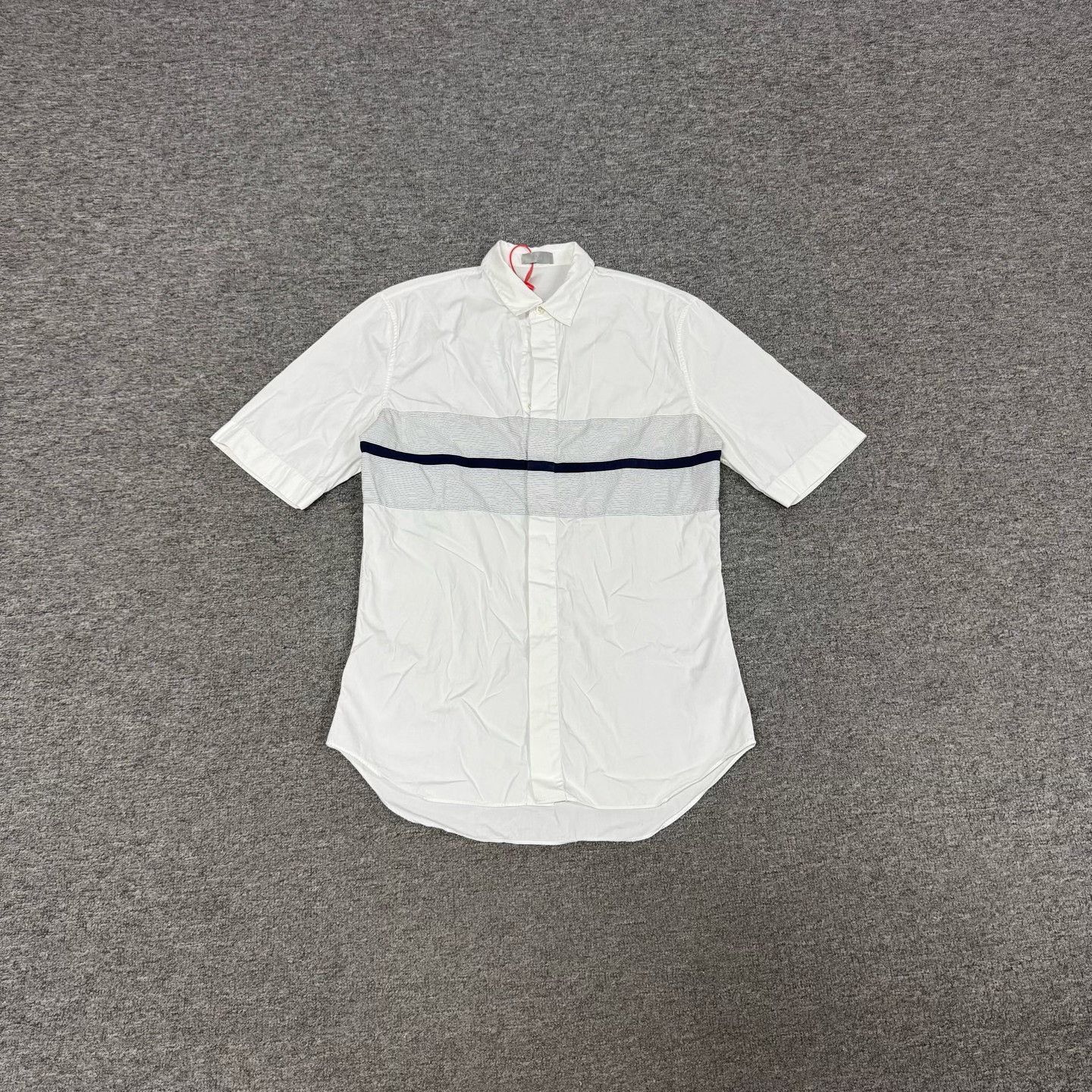 Dior Dior Striped Panel Short Sleeve Shirt 38 Size US S / EU 44-46 / 1 - 2 Thumbnail