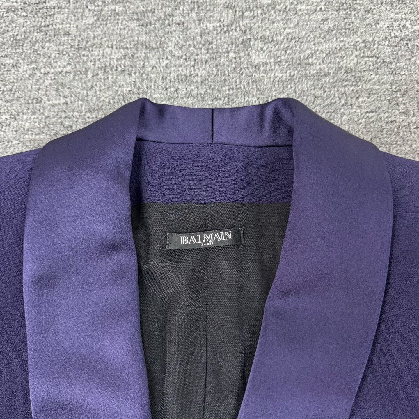 Balmain Balmain Satin Shawl Collar Double Breasted Blazer Size 36 Size XS / US 0-2 / IT 36-38 - 6 Thumbnail