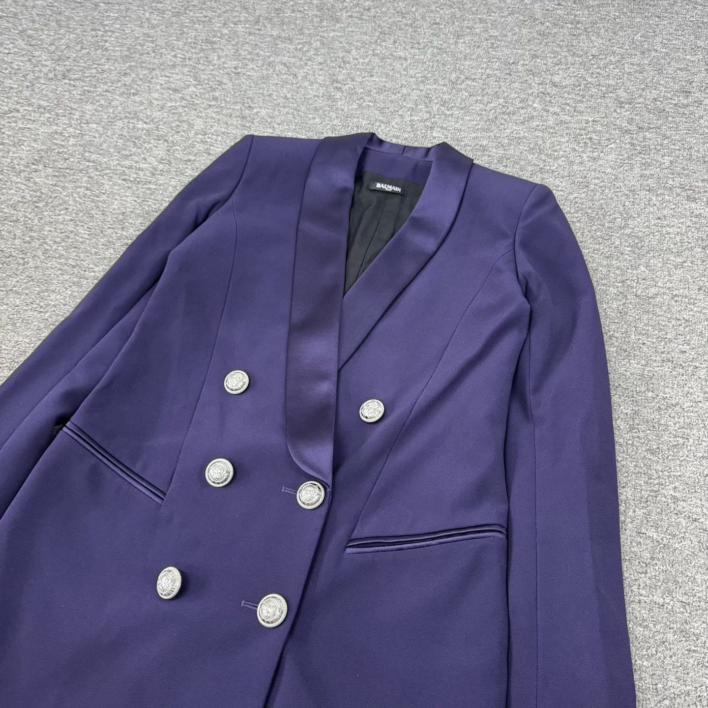 Balmain Balmain Satin Shawl Collar Double Breasted Blazer Size 36 Size XS / US 0-2 / IT 36-38 - 5 Thumbnail