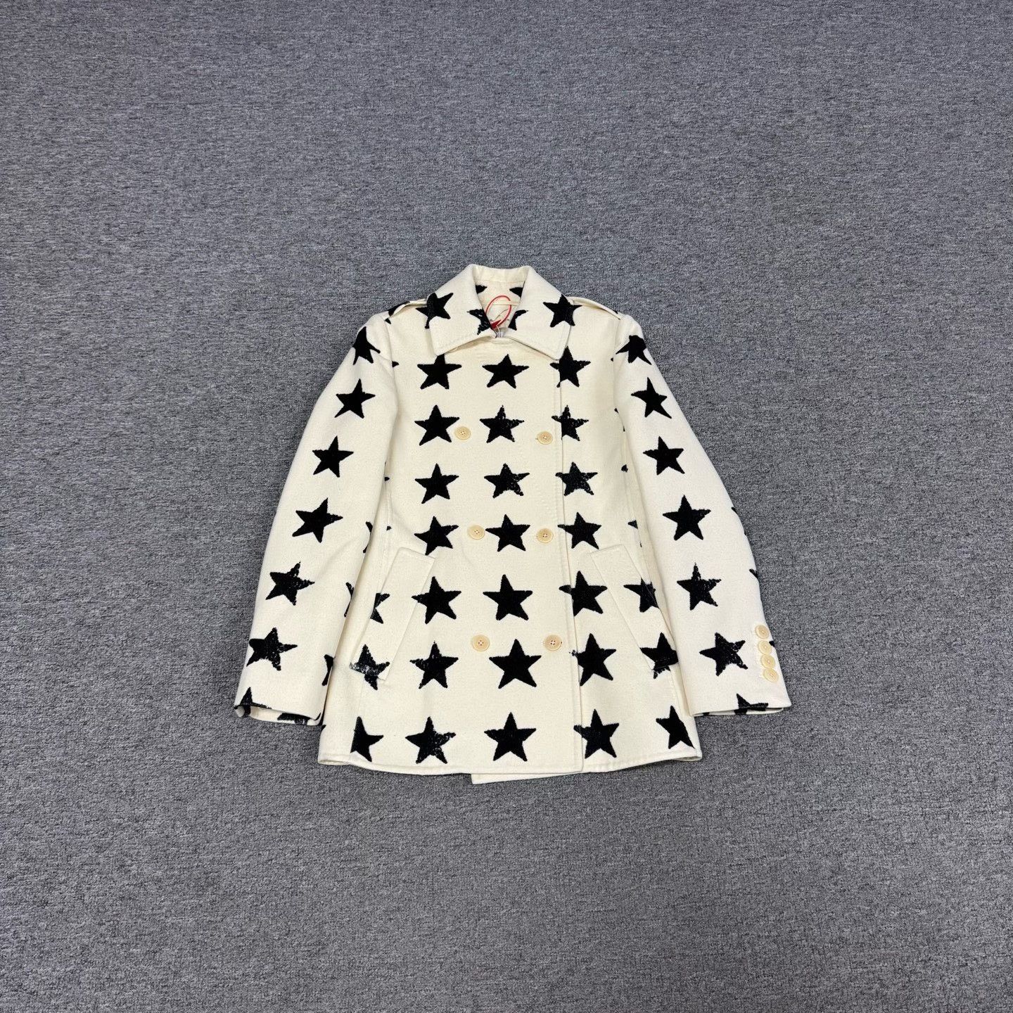 Max Mara MaxMara Star Print Double Breasted Wool Coat FR 34 Size XS / US 0-2 / IT 36-38 - 2 Thumbnail