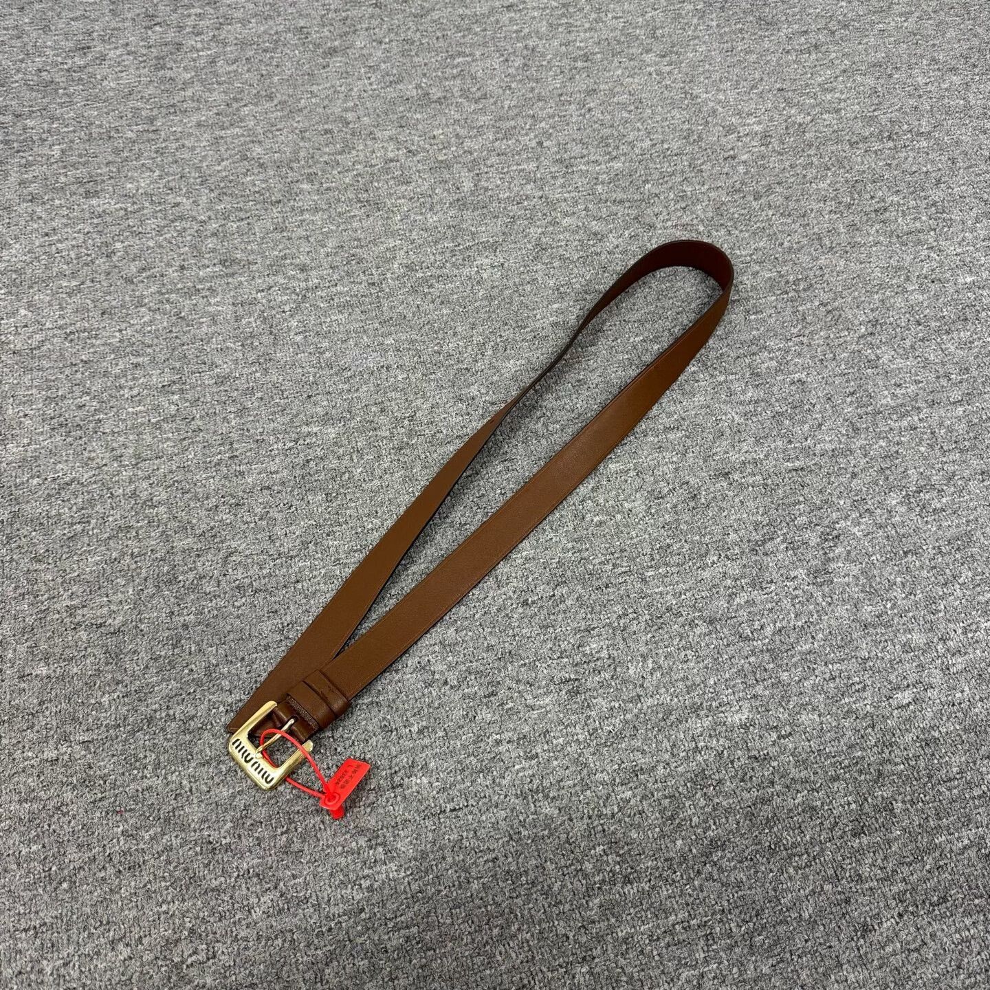 Miu Miu Miu Miu Vintage Effect Leather Belt 34/85 Size ONE SIZE - 4 Thumbnail