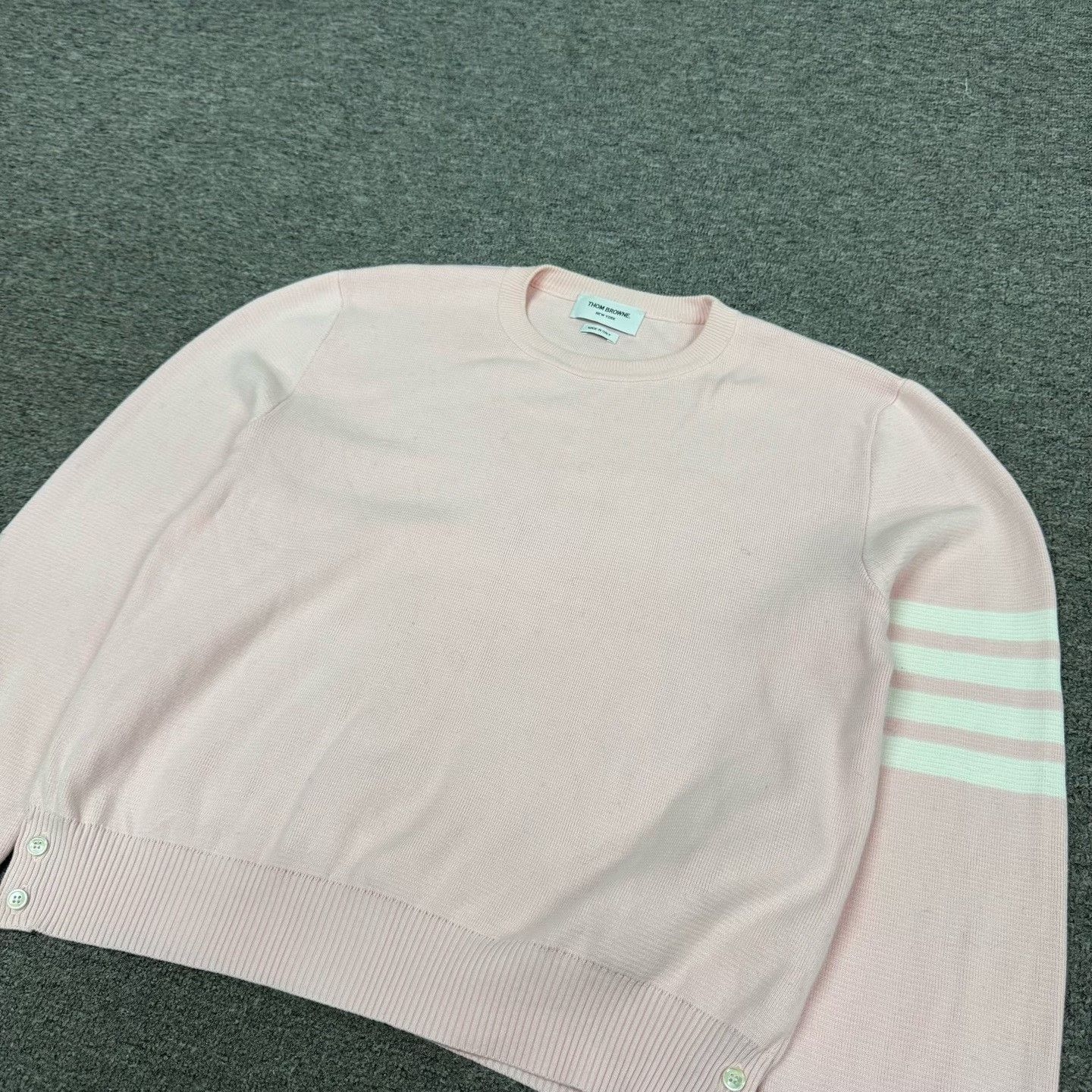 Thom Browne Thom Browne 4-Bar Silk Crewneck Sweater Size 3 Size US L / EU 52-54 / 3 - 5 Thumbnail