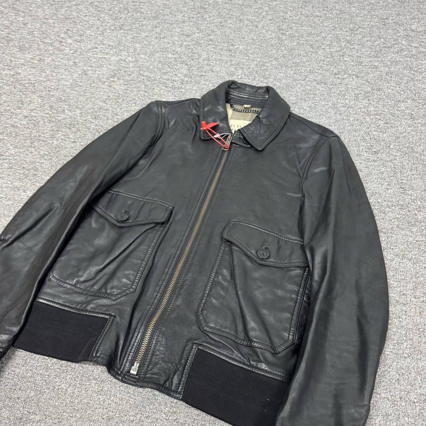 Burberry Burberry Brit Lambskin Leather Bomber Jacket S Size US S / EU 44-46 / 1 - 5 Thumbnail