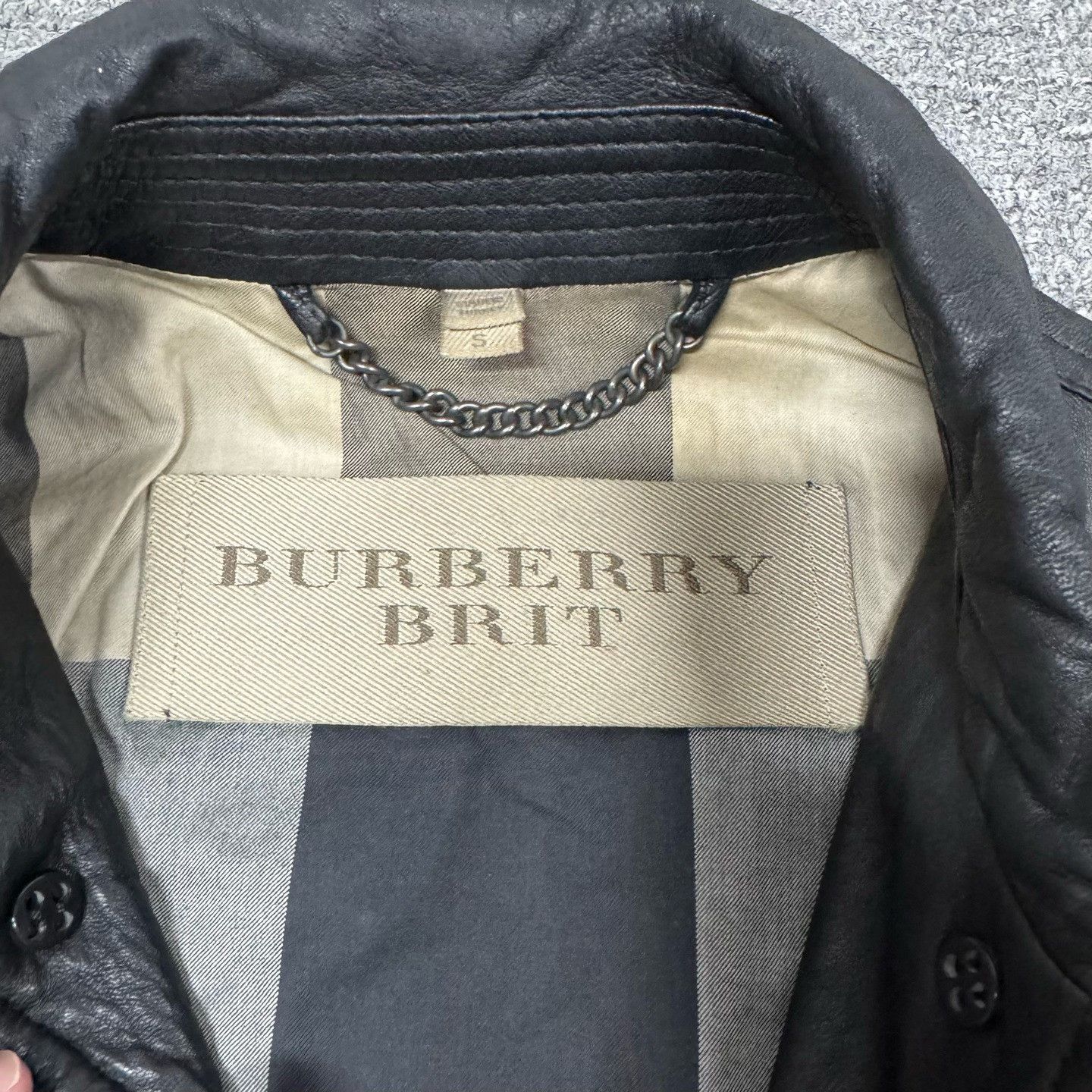 Burberry Burberry Brit Lambskin Leather Bomber Jacket S Size US S / EU 44-46 / 1 - 6 Thumbnail