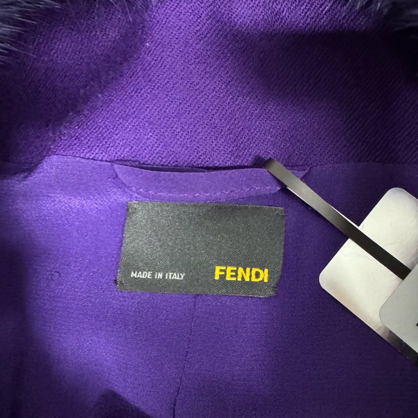 Fendi Fendi Purple Fur Collar Midi Dress 40 Size S / US 4 / IT 40 - 5 Thumbnail