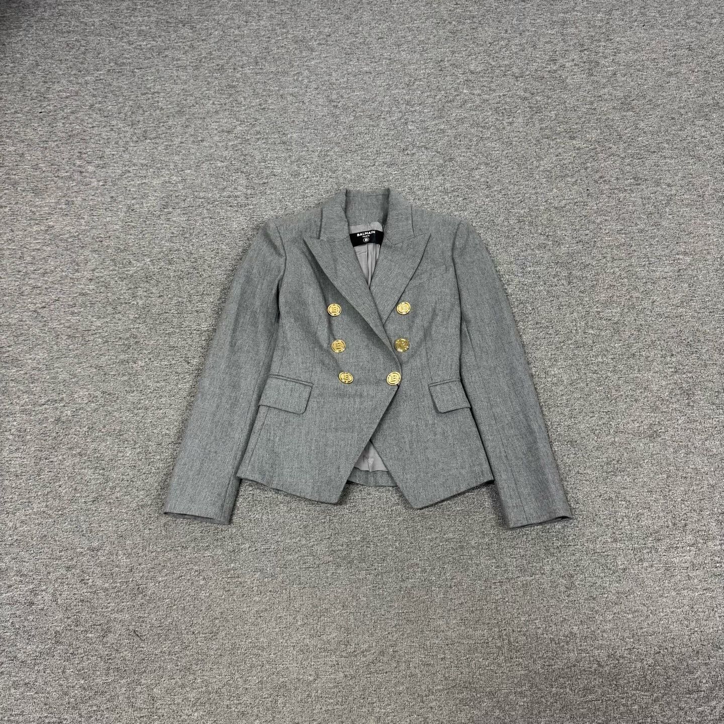 Balmain Balmain Grey Double Breasted Blazer 34 Size XS / US 0-2 / IT 36-38 - 2 Thumbnail