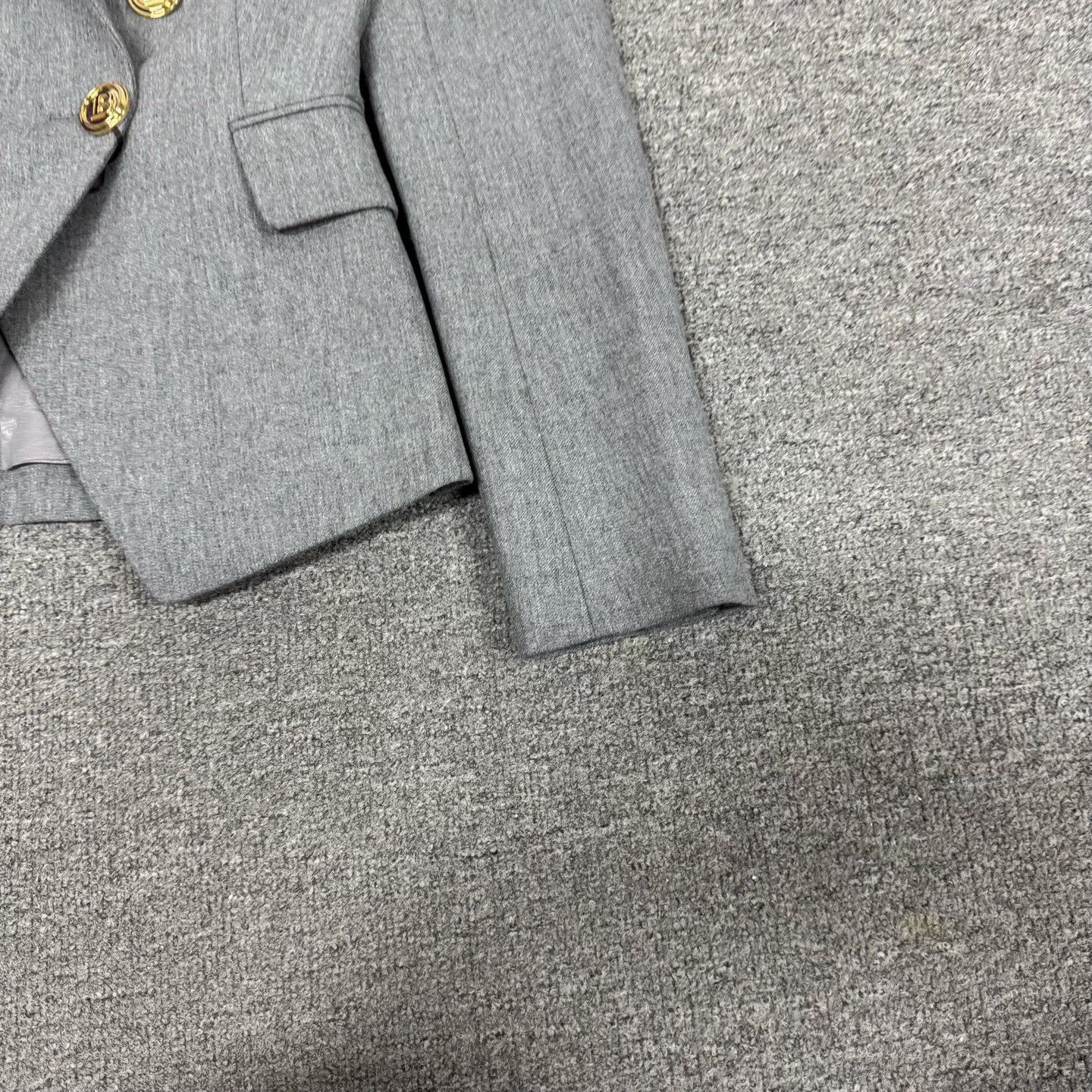 Balmain Balmain Grey Double Breasted Blazer 34 Size XS / US 0-2 / IT 36-38 - 4 Thumbnail