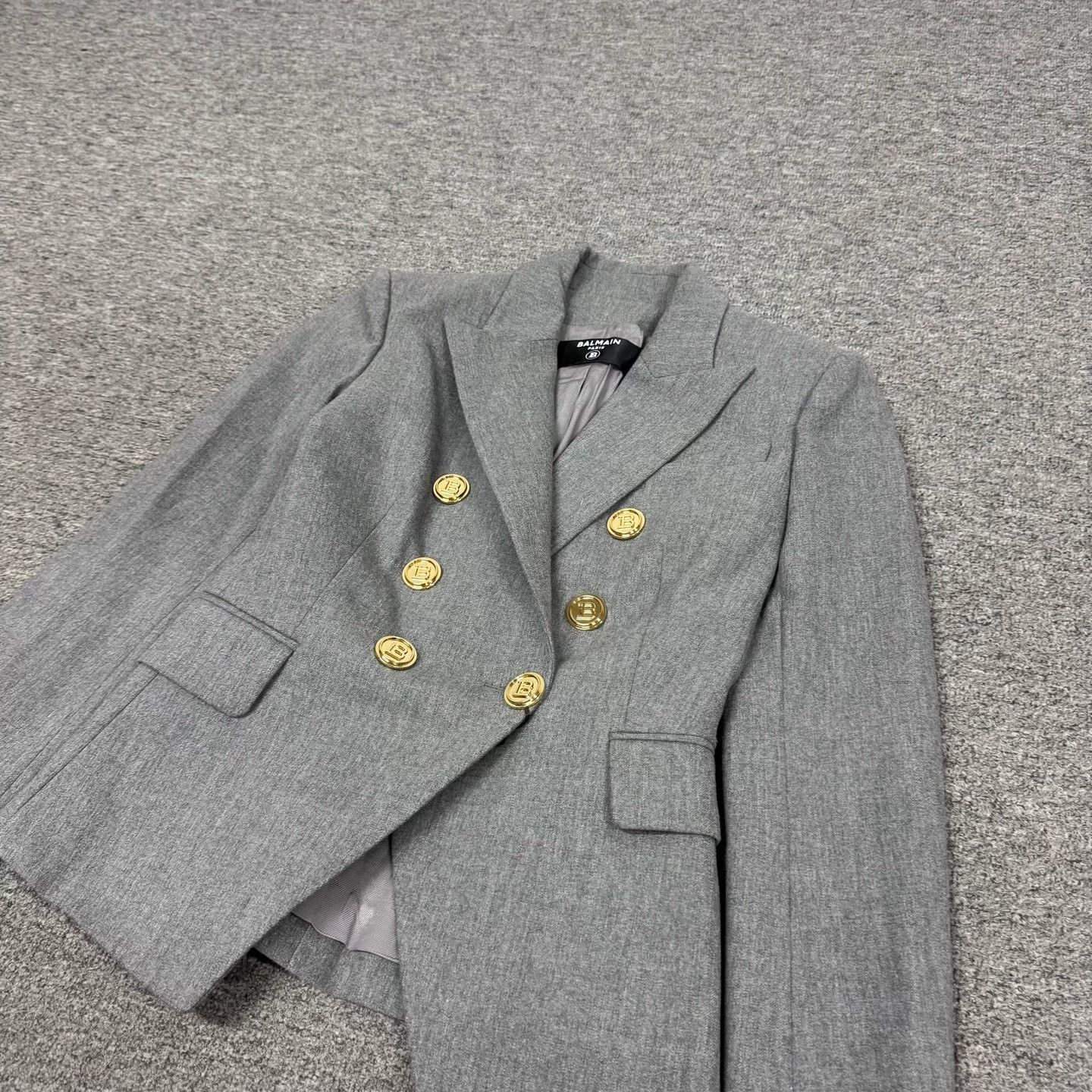 Balmain Balmain Grey Double Breasted Blazer 34 Size XS / US 0-2 / IT 36-38 - 5 Thumbnail