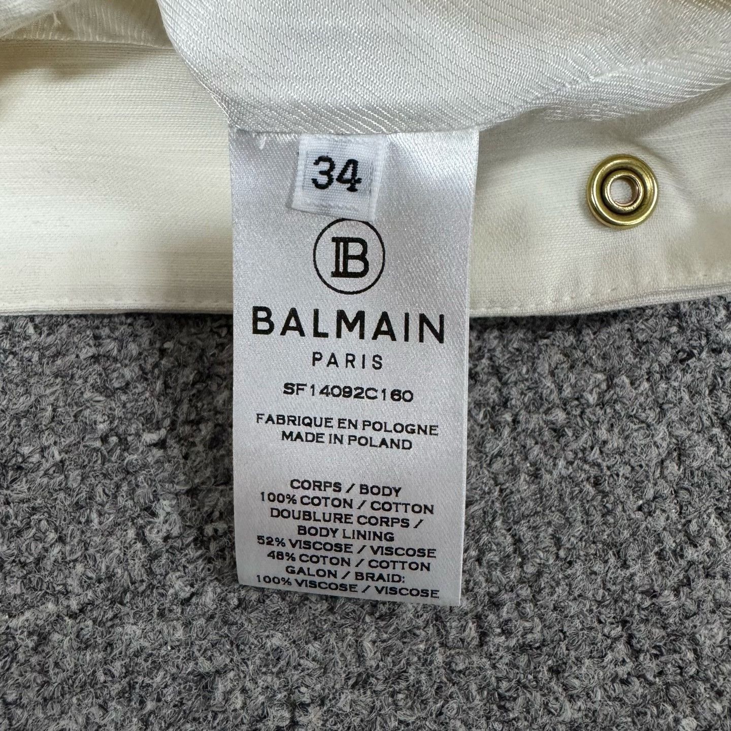 Balmain Balmain Double-Breasted High-Waisted Mini Skirt FR 34 Size 25" / US 0 / IT 36 - 6 Thumbnail