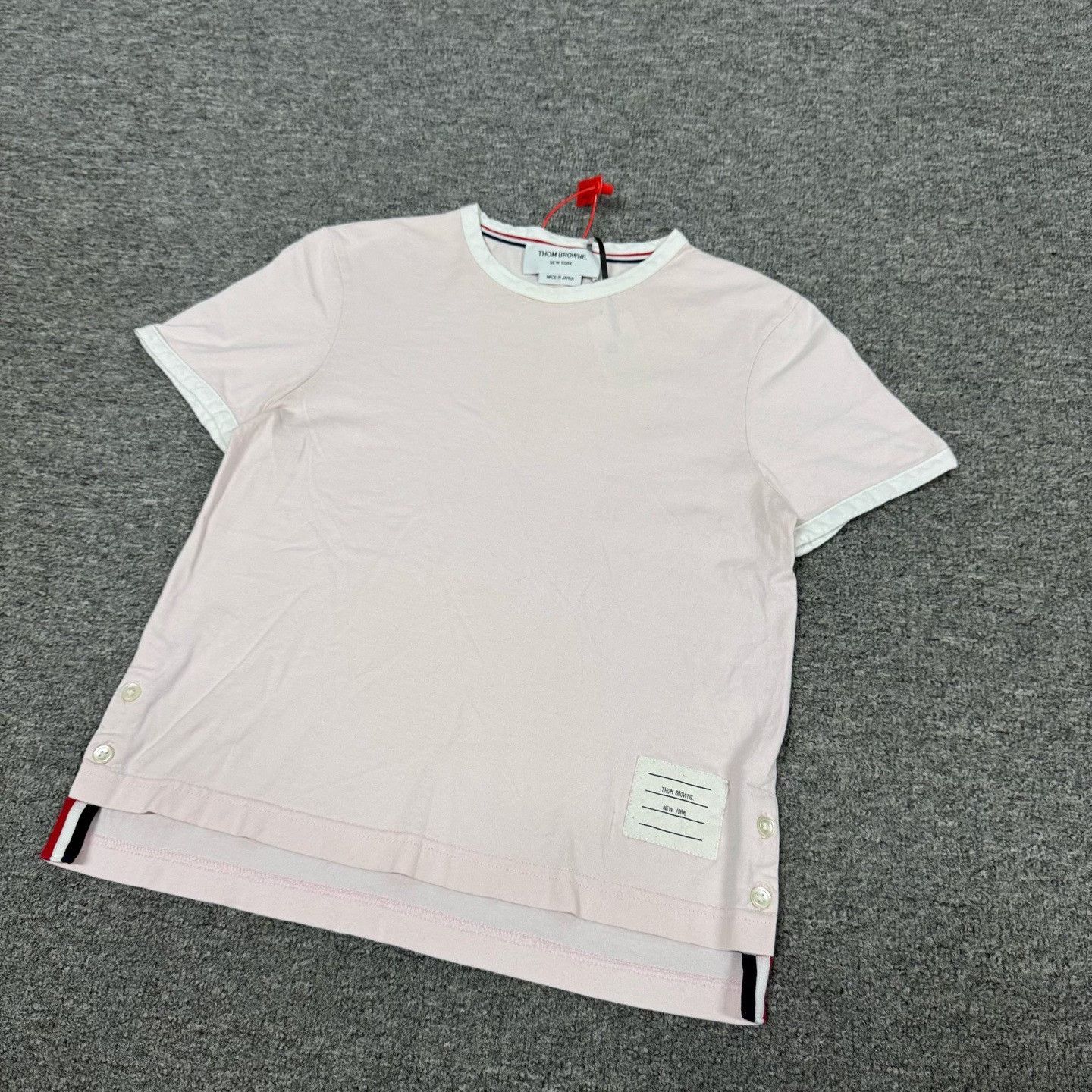 Thom Browne Thom Browne Pink Side Button T-Shirt IT 38 Size XS / US 0-2 / IT 36-38 - 4 Thumbnail
