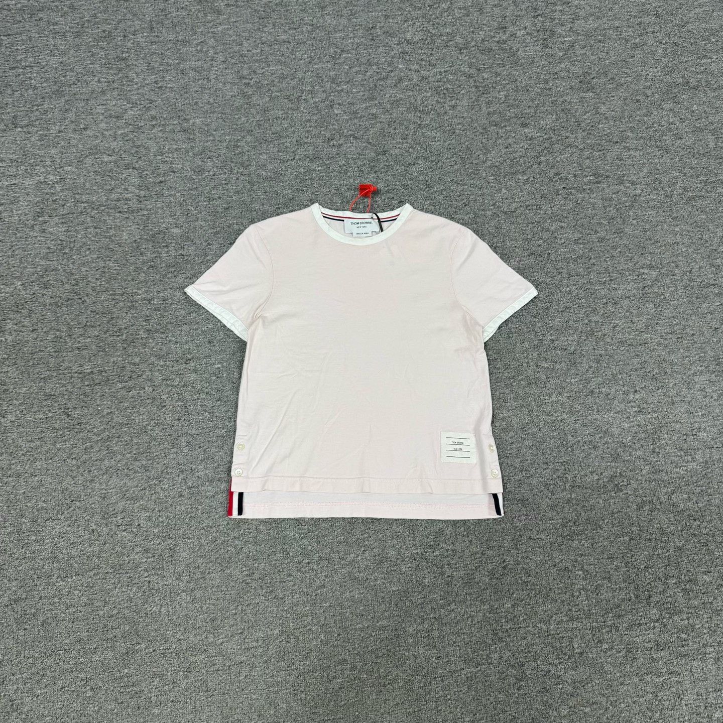 Thom Browne Thom Browne Pink Side Button T-Shirt IT 38 Size XS / US 0-2 / IT 36-38 - 2 Thumbnail