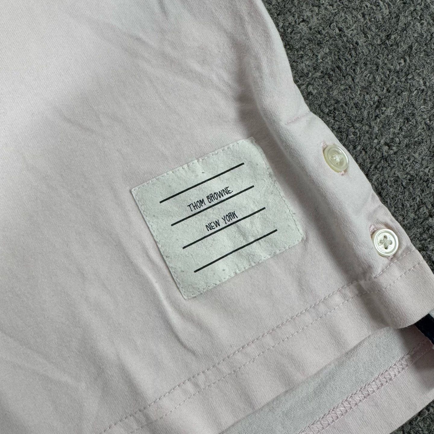 Thom Browne Thom Browne Pink Side Button T-Shirt IT 38 Size XS / US 0-2 / IT 36-38 - 5 Thumbnail