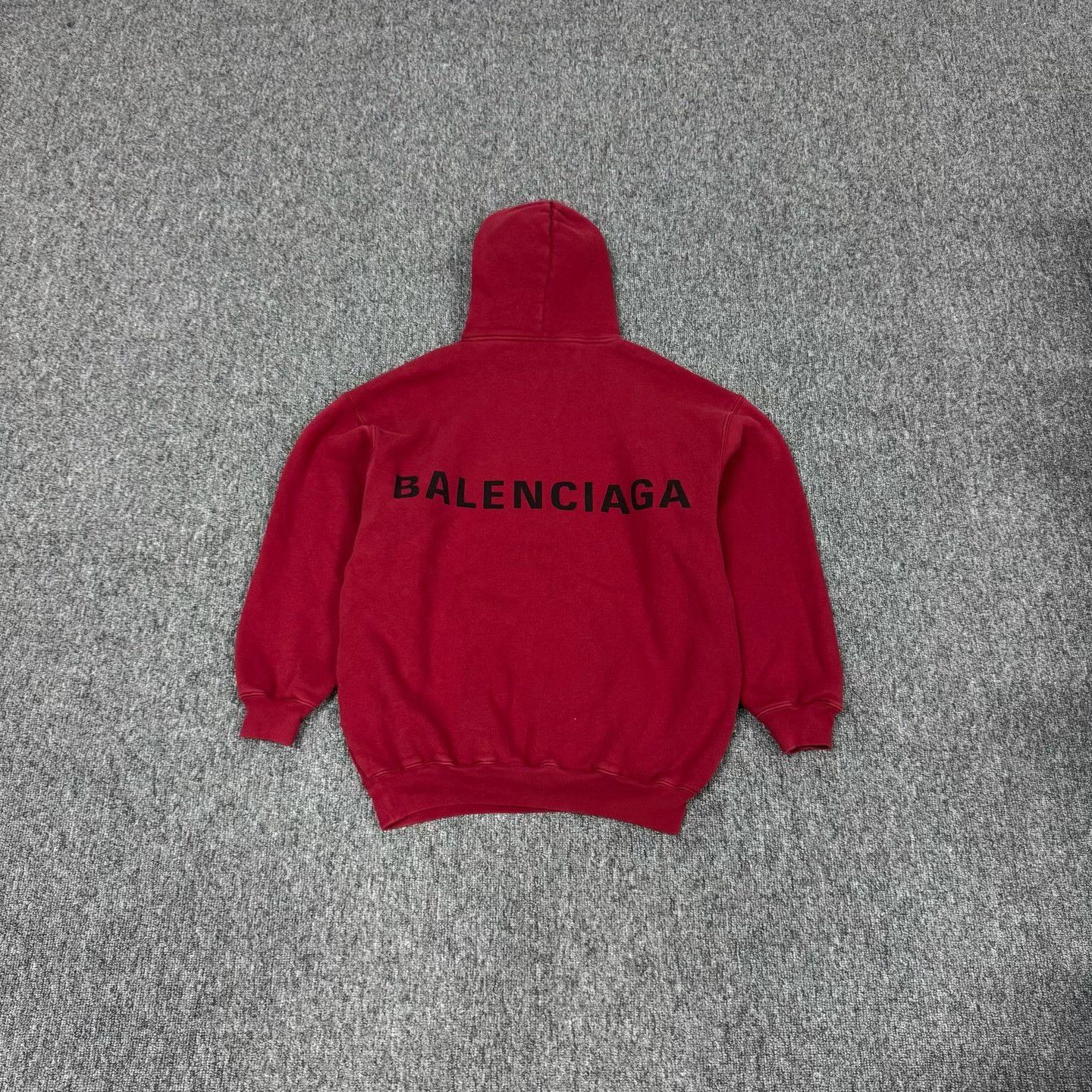 Balenciaga Balenciaga Red Back Logo Hoodie XS Size US XS / EU 42 / 0 - 2 Thumbnail