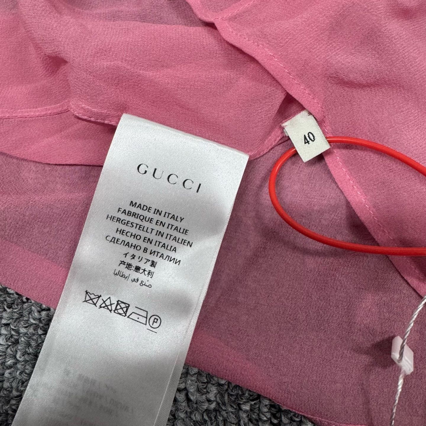 Gucci Gucci Pink Ruffle Blouse IT 40 Size S / US 4 / IT 40 - 7 Thumbnail